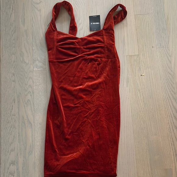 Forever 21 Dresses & Skirts - F21 Orange Velvet Dress